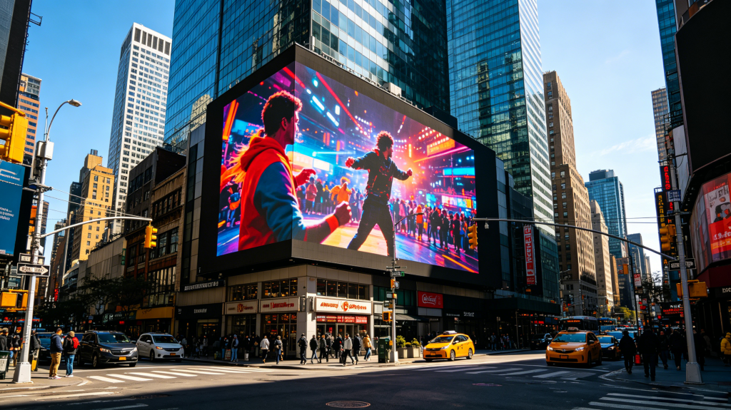 Indoor and outdoor commercial LED display screen collection for retail, stadium and corporate business use