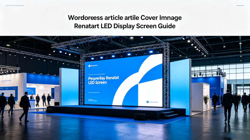 Large rental LED display screen installed at exhibition hall for corporate event