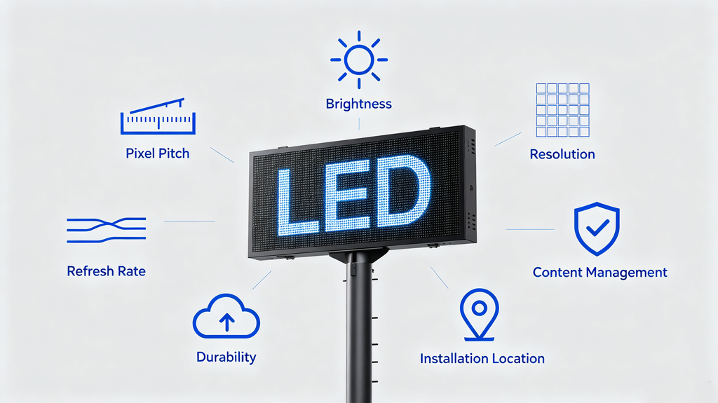 LED sign board installation and buying checklist for outdoor business signage