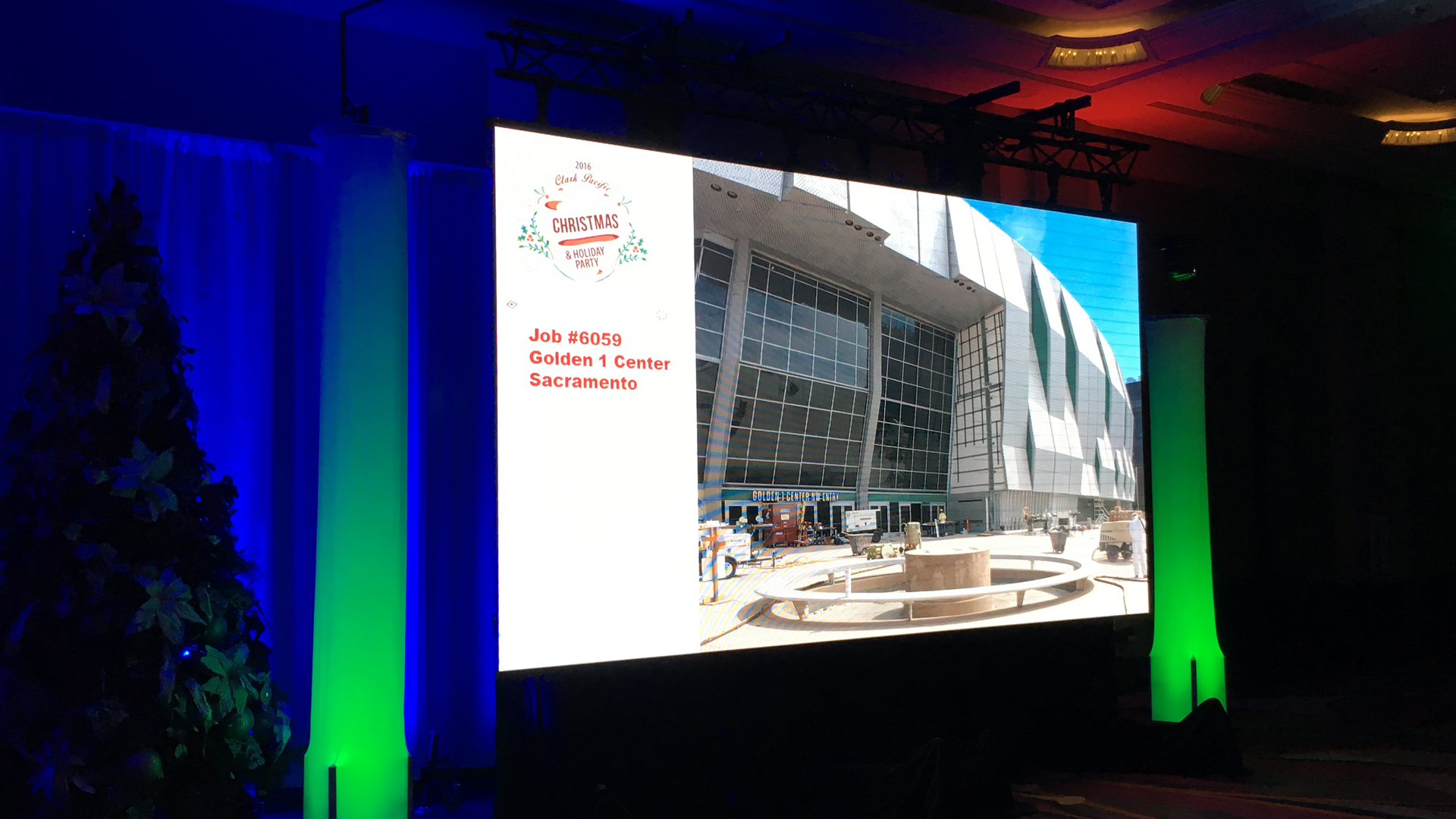 LED display screen rental for corporate indoor event, large modular LED video wall on stage