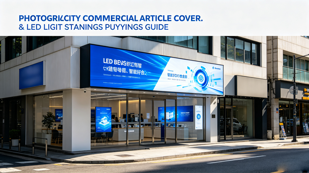 LED lit signage above modern storefront showing bright dynamic advertising content