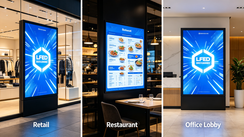 Signage LED board applications for retail, restaurant and office lobby scenarios