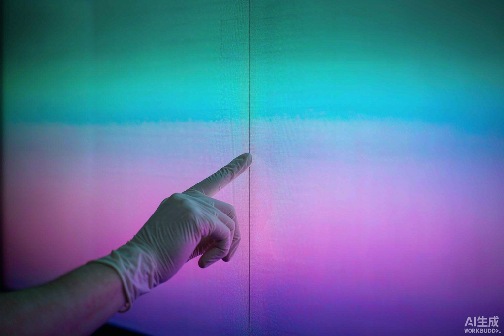 Close-up of an almost invisible seam between LED screen wall panels showing bezel-less splicing under 0.5mm