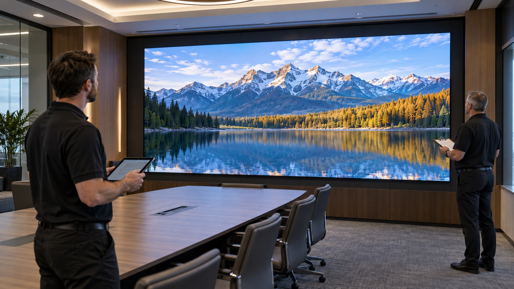 P3 LED wall review record with pixel pitch and room size notes